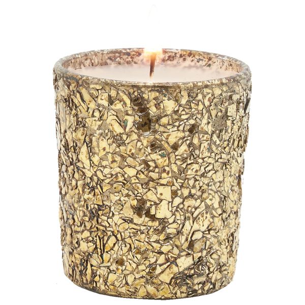 Bougie en verre doré (Lot de 6) - AUB-5793