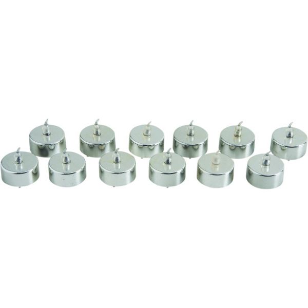 12 bougies argent LEDs