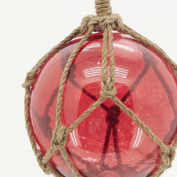 Boule en verre avec corde 12.5 cm - BAT-0112