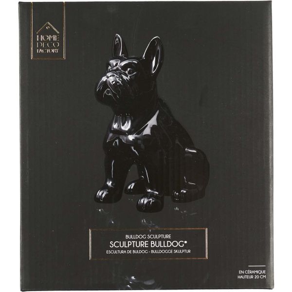 Bouledogue en céramique assis 20 cm - CMP-3375