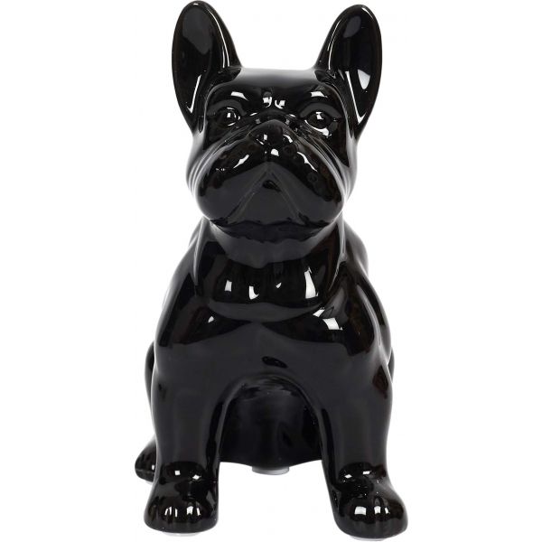 Bouledogue en céramique assis 20 cm