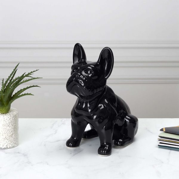 Bouledogue en céramique assis 20 cm - 15,90