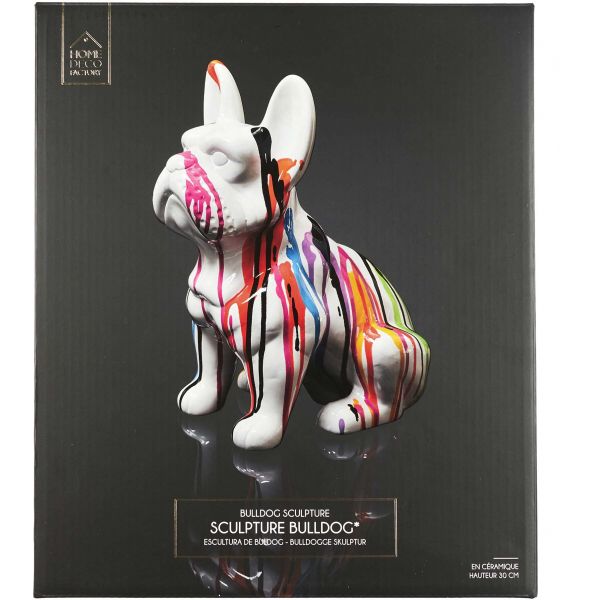 Bouledogue en céramique assis 30 cm - 5