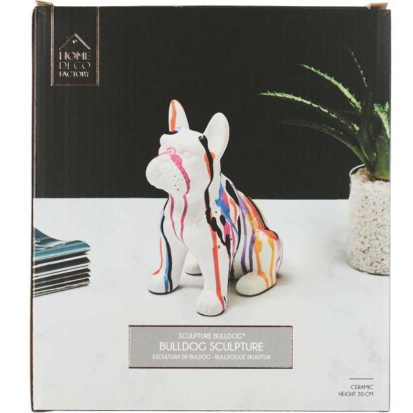 Bouledogue en céramique assis 20 cm - 13,90