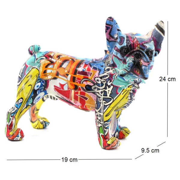 Bouledogue français en résine Graffiti - 5