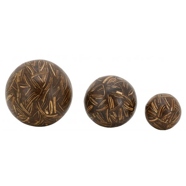 Boules en coco et résine Bali