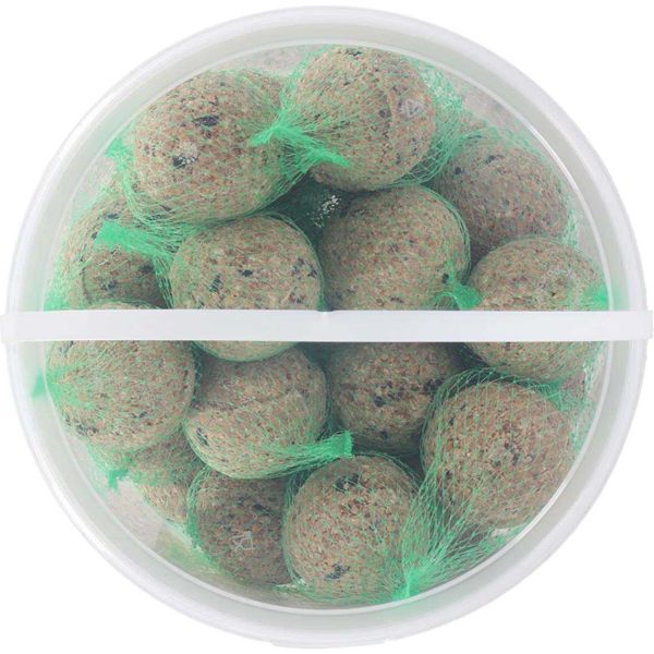Boules de graisse avec filet dans un seau 30 pièces - ESS-1556