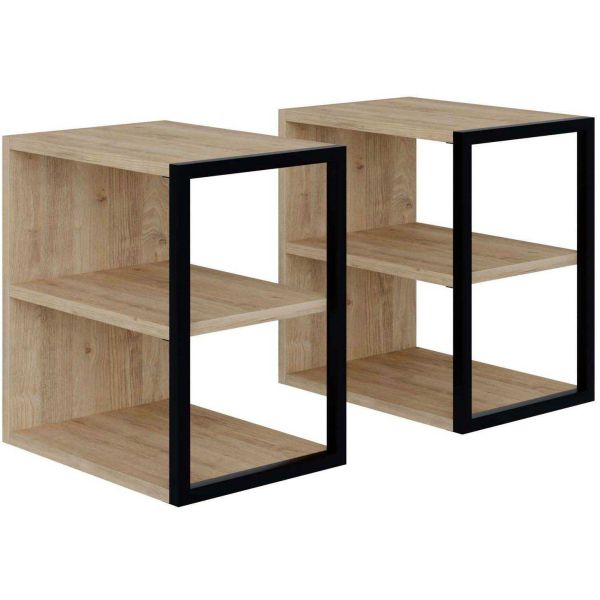 Bout de canapé en aggloméré Echo (Lot de 2)