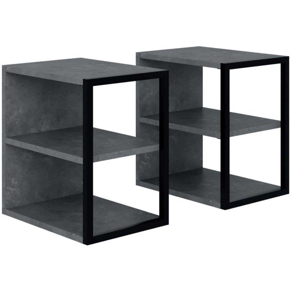 Bout de canapé en aggloméré Echo (Lot de 2)