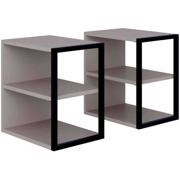 Bout de canapé en aggloméré Echo (Lot de 2)
