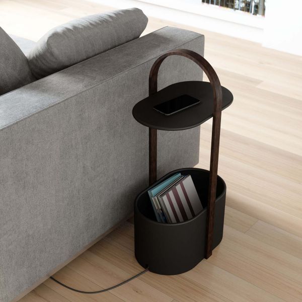 Bout de canapé design range magazine et tablette Hub - 8
