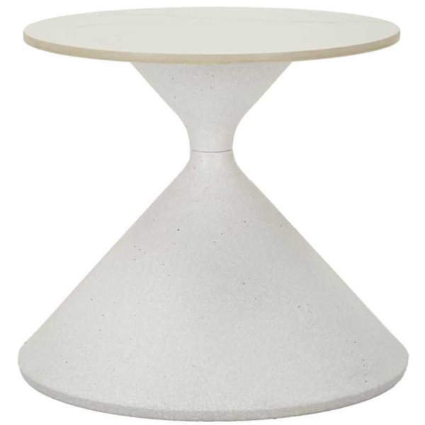 Bout de canapé en métal et céramique Zoé 45 x 39 cm