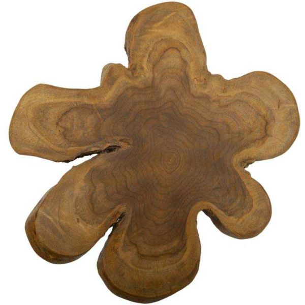 Bout de canapé en teck Flower 50 x 47 x 50 cm - 5