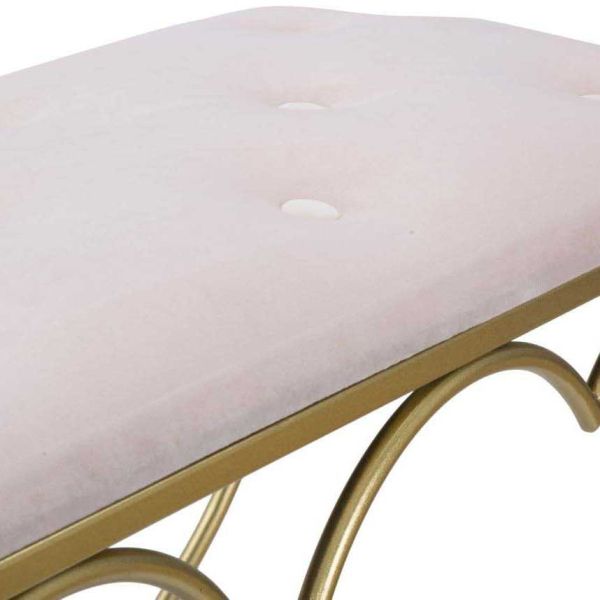 Bout de lit en métal doré Heart 105 x 37.5 x 51.5 cm - 7