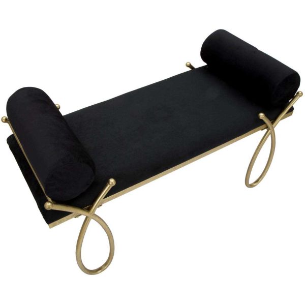 Bout de lit en métal et tissu Rosa 112.5 x 49 x 53 cm - 6