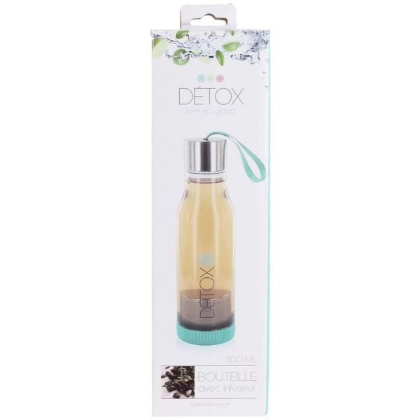 Bouteille détox avec infusueur de thé intégré 500 ml - 6,90