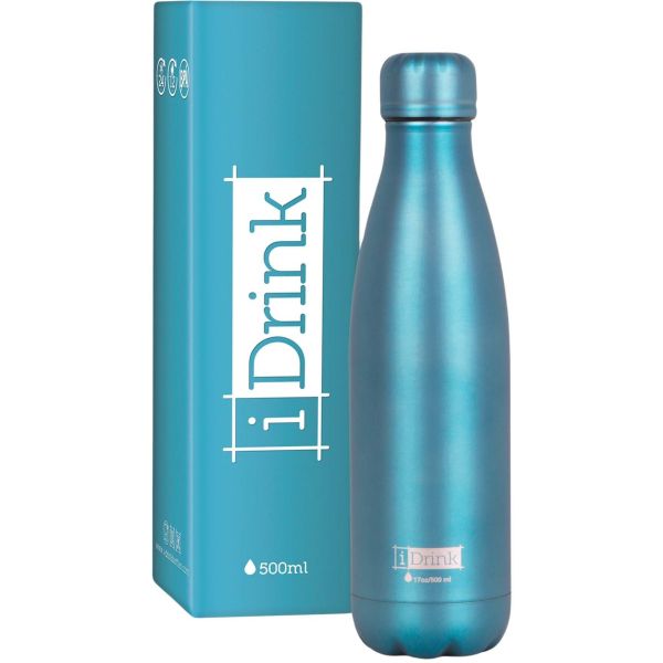 Bouteille 500 ml isotherme avec infuseur Bleue