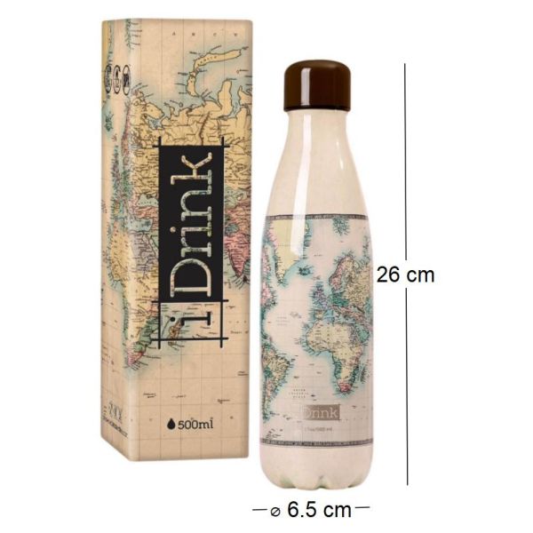 Bouteille isotherme décorée 500 ml - 14,33