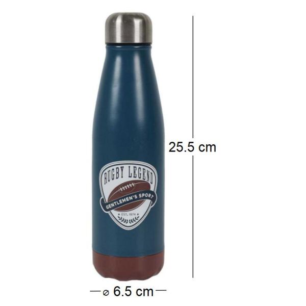 Bouteille isotherme en inox Rugby - 7