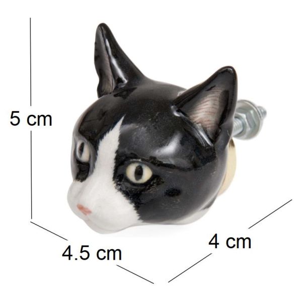 Bouton de porte animal en porcelaine - 20,28