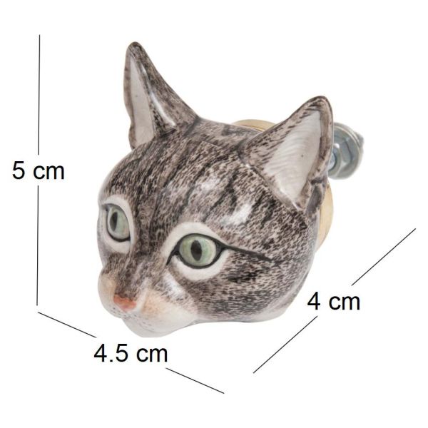 Bouton de porte animal en porcelaine - AND MARY