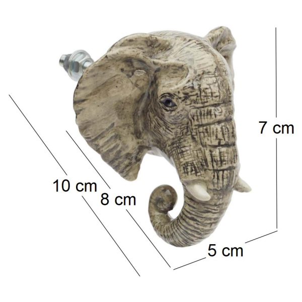 Bouton de porte animal en porcelaine - AND MARY