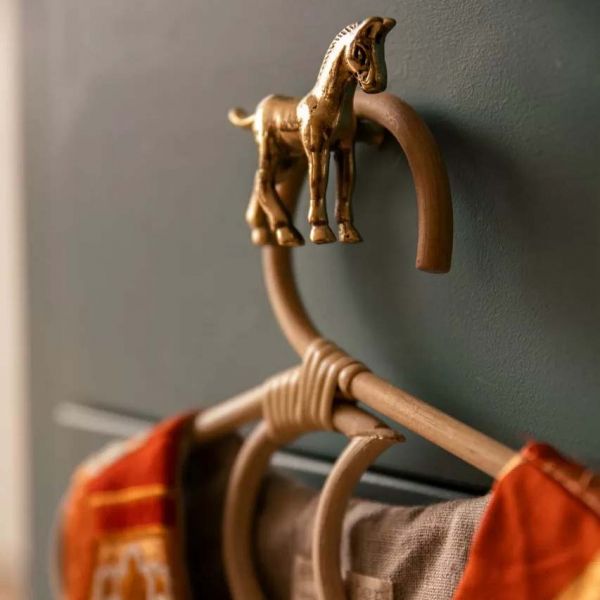 Bouton de porte en laiton recyclé Cheval (Lot de 3) - 5