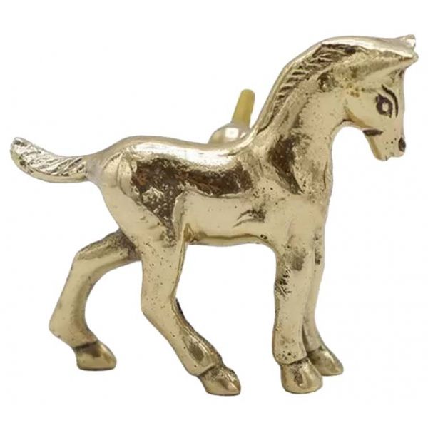 Bouton de porte en laiton recyclé Cheval (Lot de 3) - DOI-0132