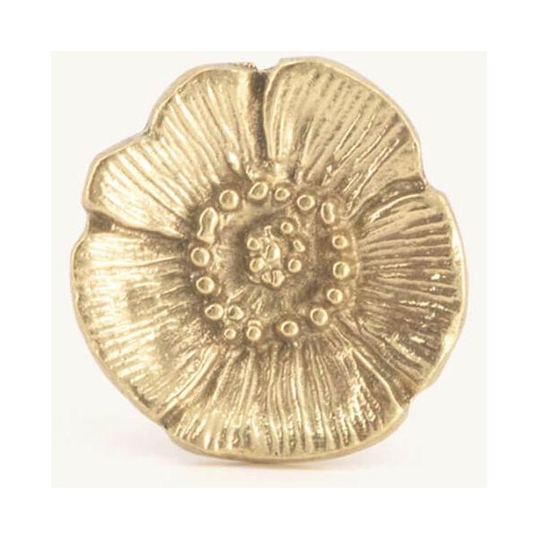 Bouton de porte en laiton recyclé Fleur - DOI-0143