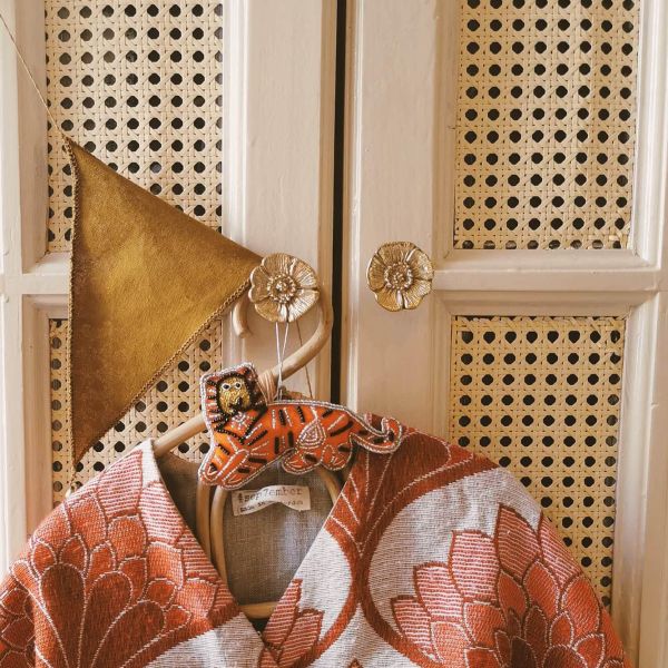 Bouton de porte en laiton recyclé Fleur - Doing goods