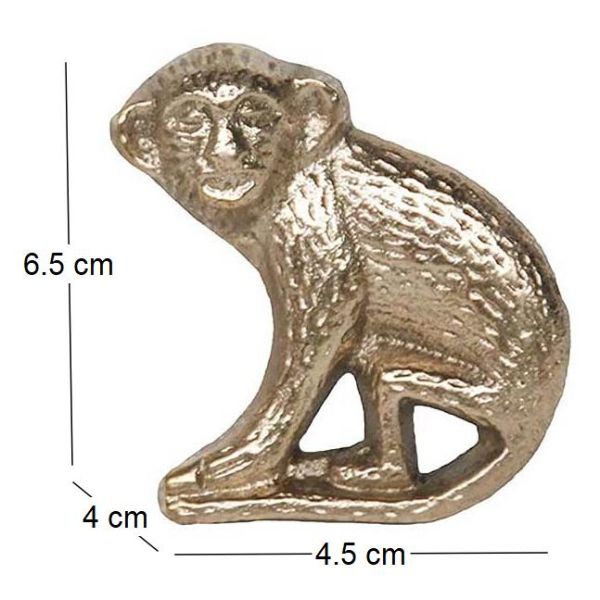 Bouton de porte en laiton recyclé Singe - 6