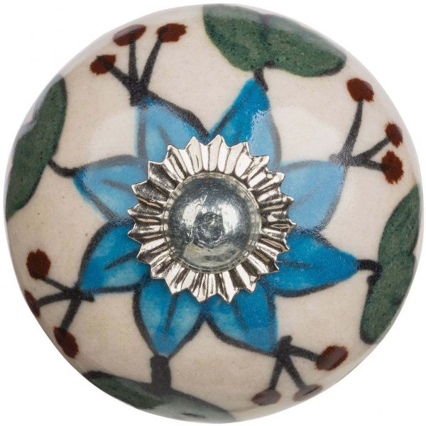 Bouton de rond fleur bleue (Lot de 2) - TRANQUILLO