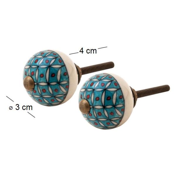 Boutons de porte motifs colorés (Lot de 2) - TRANQUILLO