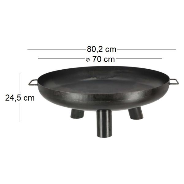 Brasero en acier 3 larges pieds - ESS-0816