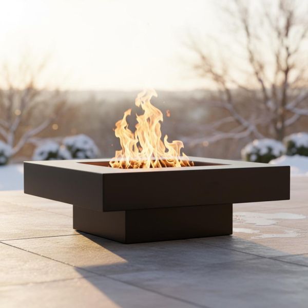 Brasero en acier peint plateau design - FARMCOOK