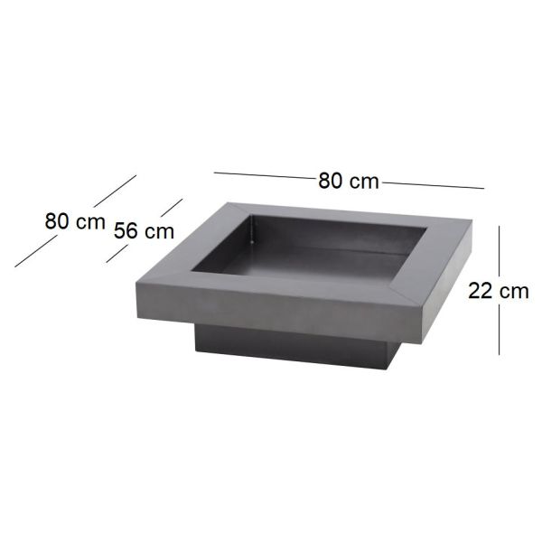 Brasero en acier plateau design - NOR-0120