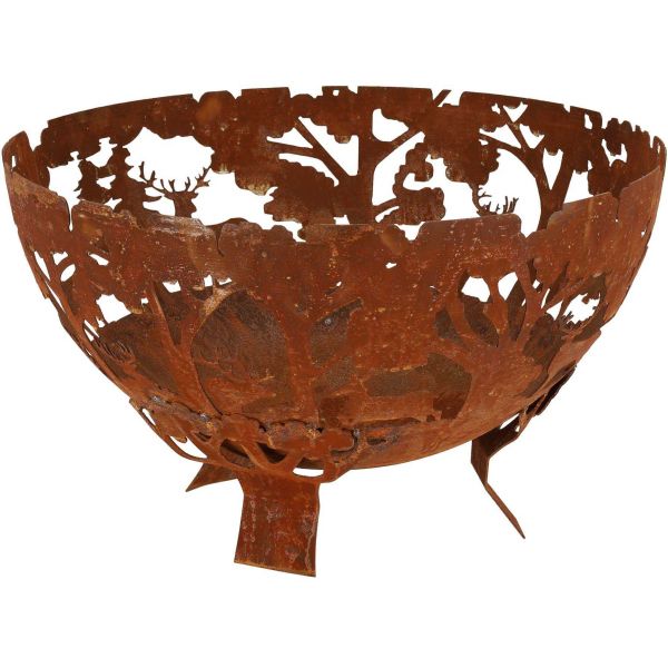 Brasero demi-rond en métal - ESS-0823
