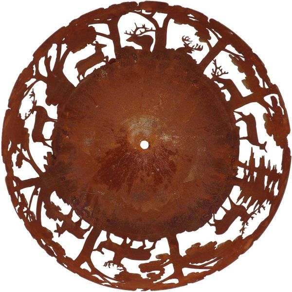 Brasero demi-rond en métal - 7