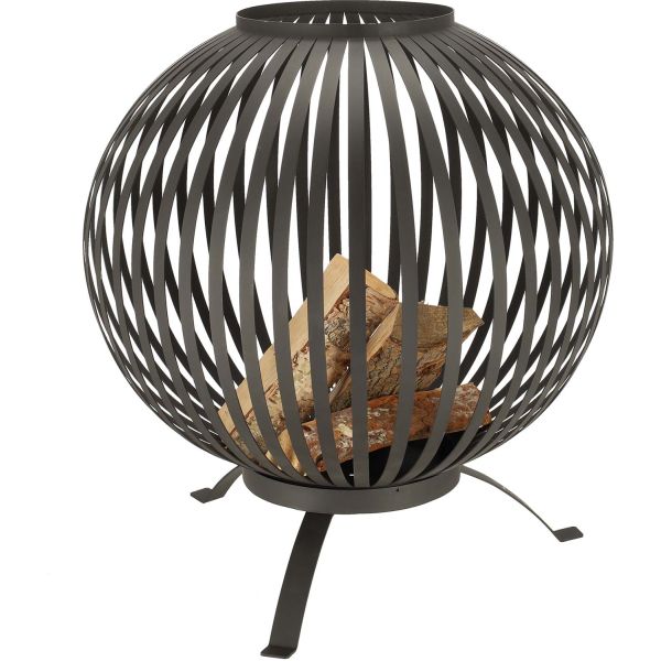 Brasero design en acier ajouré 60 x 66 cm