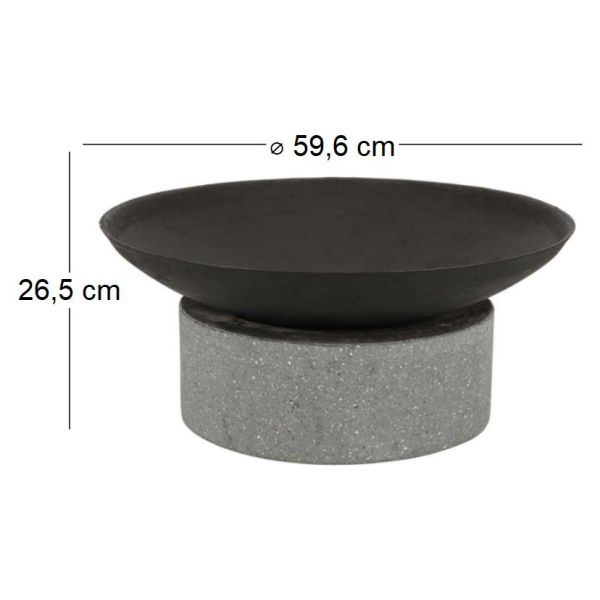Brasero en fonte et granit Anneau - ESS-1598