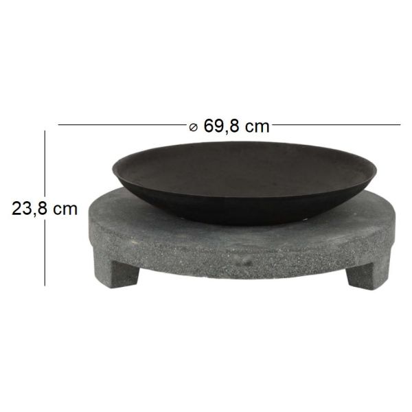 Brasero en fonte et granit Anneau - ESS-1599