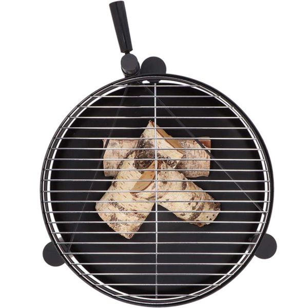 Brasero en métal avec grille de cuisson intégrée - 7