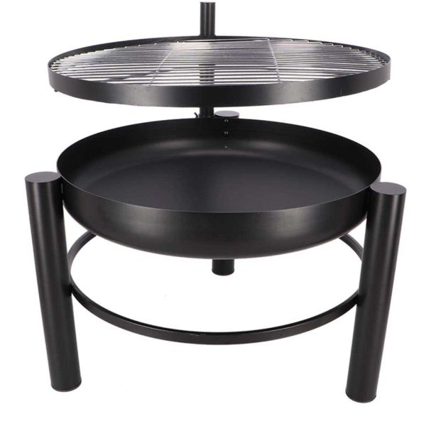 Brasero en métal avec grille de cuisson intégrée - 94,90