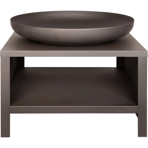 Braséro en métal avec range bois 80 cm - 449