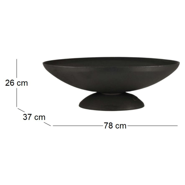 Brasero ovale en fonte - ESS-0806