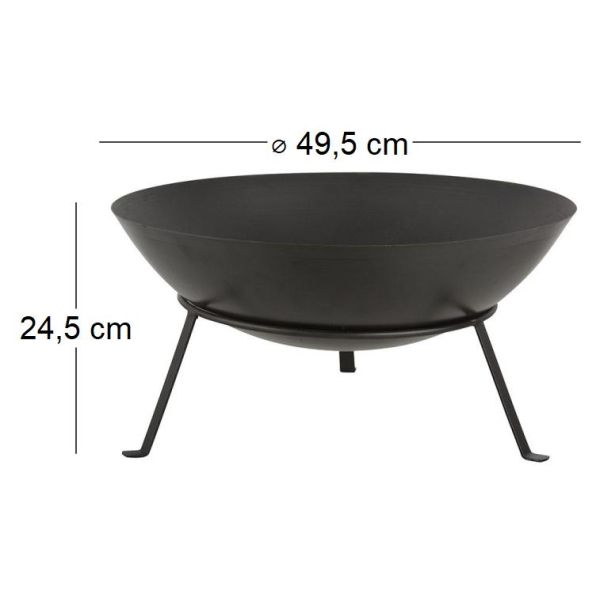 Brasero rond en métal sur pied - ESS-1045