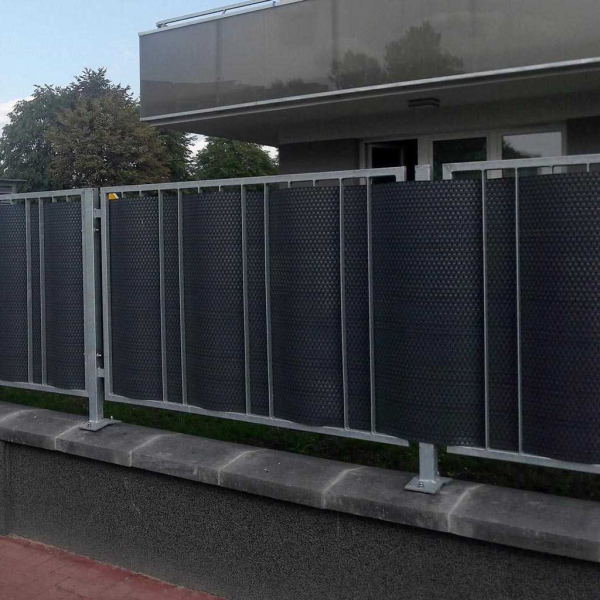 Brise-vue en résine tressée pour balcon et clôture coloris gris clair - 6