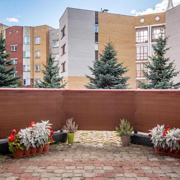 Brise-vue en résine tressée pour balcon et clôture coloris marron - 8