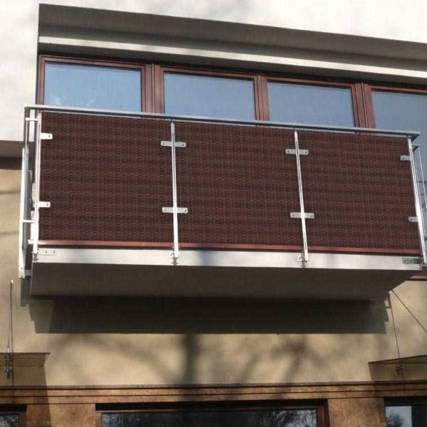 Brise-vue en résine tressée pour balcon et clôture coloris marron - 5