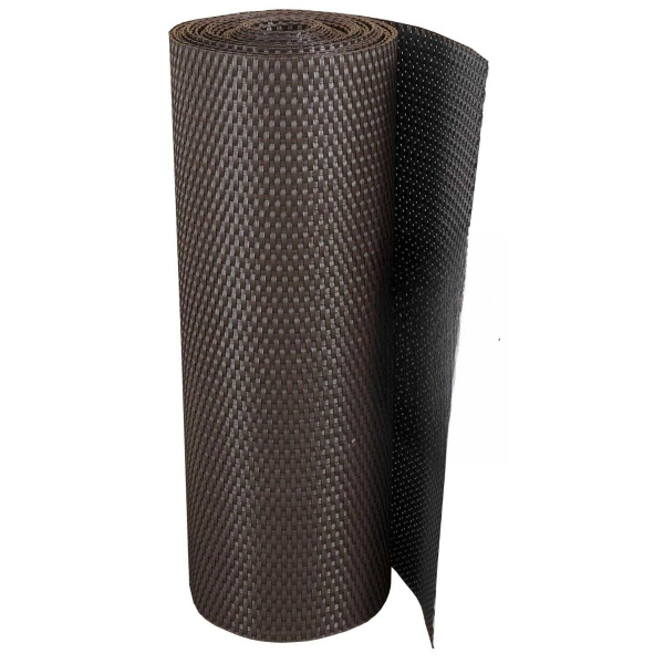 Brise-vue en résine tressée pour balcon et clôture coloris marron foncé